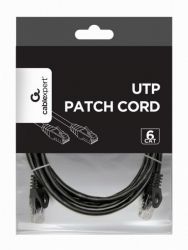 Патч корд, UTP, категорія 6, литий, 50u" штекер із фіксатором, 2 м, чорний Cablexpert PP6U-2M/BK - Картинка 3