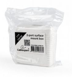 Розетка на 2 порти з екраном RJ-45, 5Е cat, зовнішня Cablexpert NCAC-2F5E-01 - Картинка 3