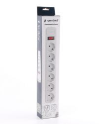Мережевий фільтр, 1.8 м кабель, 6 розеток, сірий Gembird SPG6-G-6G - Картинка 2