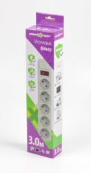 Мережевий фільтр, сірий, 3 м кабель, 5 розеток Maxxter SPM5-G-10G - Картинка 2