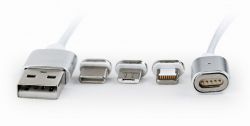  USB 2.0 AM-/Lightning/Micro/Type-C USB, 1.0  Cablexpert CC-USB2-AMLM31-1M