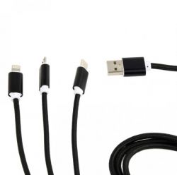    USB AM-/Lightning/Micro/Type-C, 1.0  Cablexpert CC-USB2-AM31-1M -  3