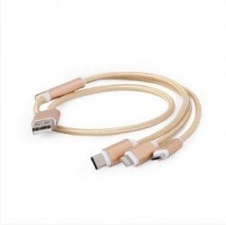    USB AM-/Lightning/Micro/Type-C, 1.0  Cablexpert CC-USB2-AM31-1M-G -  4