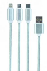    USB AM-/Lightning/Micro/Type-C, 1.0  Cablexpert CC-USB2-AM31-1M-S -  1
