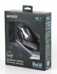   X7 Oscar Neon Maze Black,  2400 CPI, USB A4Tech X77 (Black) -  4