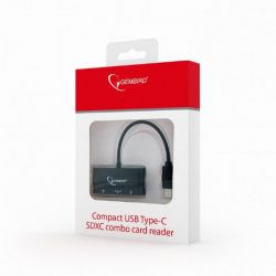 Type-C ,  - USB 2.0, SD+Micro-SD, ,  Gembird UHB-CR3-02 -  2