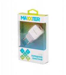 Мережевий зарядний пристрій, 1 USB, 5V/2.1A Maxxter UC-24A - Картинка 2