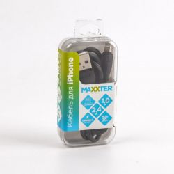  USB 2.0 -/Lightning, 1.0 , , 2.4  Maxxter UB-L-USB-01BK -  4