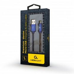 ������ micro USB 2.0 A-����/Micro B-����, ������, 2.1 � Cablexpert CC-USB2J-AMmBM-1M-BL - �������� 2