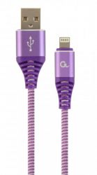 ������ USB 2.0 �-����/Lightning, 2 �, ������, 2.1 � Cablexpert CC-USB2B-AMLM-2M-PW