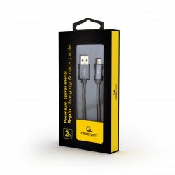  USB 2.0 -/Lightning, 2 , , 2.1  Cablexpert CC-USB2S-AMLM-2M-BG -  2