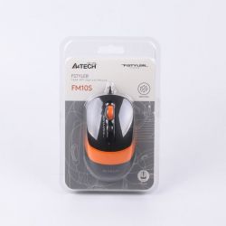 Миша дротова безшумна Fstyler, USB, 1600 dpi, помаранчевий A4Tech FM10S (Orange) - Картинка 8