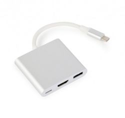 - USB-C  HDMI/USB 3.0/USB-C Cablexpert A-CM-HDMIF-02-SV -  1