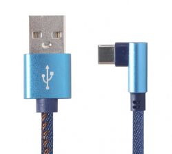 ������ ������� USB 2.0 A-����/C-����, 1 �, ������, 2.1 � Cablexpert CC-USB2J-AMCML-1M-BL