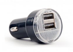 Зарядний пристрій USB 2.1 A, чорний EnerGenie EG-U2C2A-CAR-02 - Картинка 2