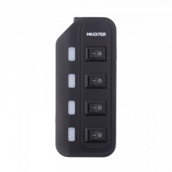  USB 2.0 Type-A  4 , 1   Type-B, 5V1A   , ,  Maxxter HU2A-4P-AC-02 -  3