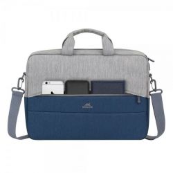 Сумка для ноутбука 15.6" RIVACASE 7532 (Grey/Dark blue) - Картинка 12