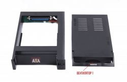 Внутрішня кишеня SATA пластик, чорний, 2 вентилятори, Power Slide Switch Agestar SR3P-SW-2F(BLACK) - Картинка 3