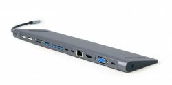   USB-C 9--1 (USB- + HDMI/VGA/PD//LAN/3.5- ),  Cablexpert A-CM-COMBO9-01 -  1