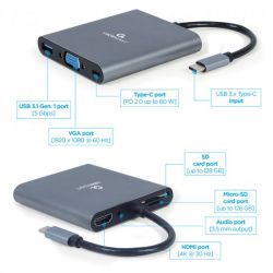    USB-C 6--1 (Hub3.1/HDMI/VGA/PD// ),  Cablexpert A-CM-COMBO6-01 -  3