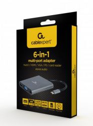    USB-C 6--1 (Hub3.1/HDMI/VGA/PD// ),  Cablexpert A-CM-COMBO6-01 -  4