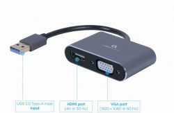 - USB-A  HDMI/VGA Cablexpert A-USB3-HDMIVGA-01 -  2