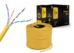 CAT5e, одножильна, алюміній під міддю (CCA з AWG24), неекранована, жовтий, 305 м Cablexpert UPC-5004E-SOL-Y - Картинка 2