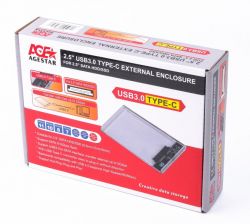 Зовнішня кишеня 2.5", USB 3.2, 9.5 мм / 7 мм HDD/SSD, прозорий Agestar 3UB2P4C (Transparent) - Картинка 5
