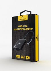 - USB-C  2 HDMI (2  )/ PD /  3,5 Cablexpert A-CM-HDMIF2-01 -  2