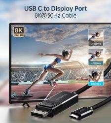  USB-C  DisplayPort, 8K 30 , 1,8  Choetech XCP-1803-BK -  4