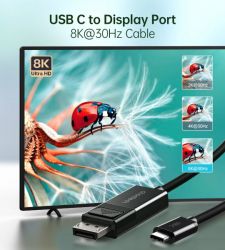  USB-C  DisplayPort, 8K 30 , 1,8  Choetech XCP-1803-BK -  5
