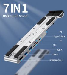    USB-C 7--1 (HDMI/PD//USB-A / USB-C),  Choetech HUB-M43-SL -  3