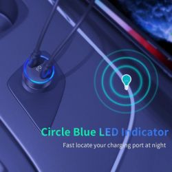 Автомобільний зарядний пристрій, 2 порти, 36Вт, PD (18+18Вт), чорний Choetech С0054-BK - Картинка 7