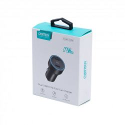 Автомобільний зарядний пристрій, 2 порти, 36Вт, PD (18+18Вт), чорний Choetech С0054-BK - Картинка 9