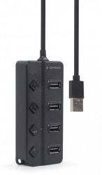   4  USB 2.0,  , ,  Gembird UHB-U2P4P-01 -  4