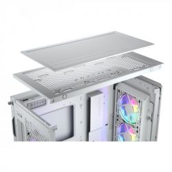 Ігровий корпус, 3*120mm ARGB, 1*120mm ARGB вентилятори передвстановлені, ATX/mATX/mini-ITX, скляне вікно Cougar Duoface Pro RGB (White) - Картинка 13