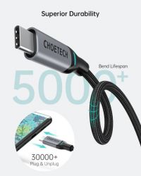  USB 2.0 C-/C-, 100 , 1.8 ,  Choetech XCC-1002-GY -  6