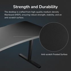 Стіл для геймера, ергономічний дизайн Cougar Fobos 150 - Картинка 13