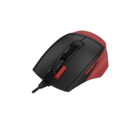 Миша дротова безшумна Fstyler, USB, 2400 dpi, чорний+червоний A4Tech FM45S Air (Sports Red) - Картинка 2