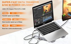 ��� ������� USB-C 7-�-1 (HDMI/PD/���������/USB-A / USB-C), ������� Choetech HUB-M48-GY - �������� 12