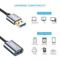  USB 3.0, A-/-, 2 ,  Choetech XAA001-BK -  6