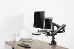 Кронштейн для 2 моніторів 17-32" та ноутбуку (1-8 кг) Gembird MA-DA3-02 - Картинка 10