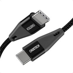  USB 2.0 C-/C-, 60 , 2 ,  Choetech XCC-1004-BK -  2