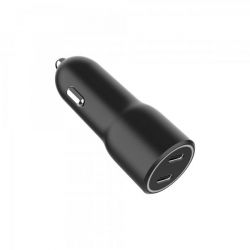 Автомобільний ЗП, 2xUSB-C (PD 20W), чорний Gembird TA-UC-C2PD40-CAR-01 - Картинка 3