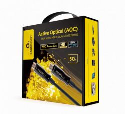 Кабель оптичний (AOC) HDMI V.2.0, 4К 60Гц, позолочені конектори, 50 м Cablexpert CCBP-HDMI-AOC-50M-02 - Картинка 2