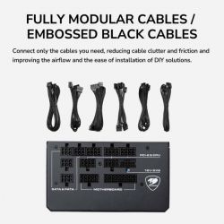 ���� �������� 850 ��, 80 Plus Gold, Modular, 135 �� Silent Fan, 8SATA + 4PCI-E Cougar GLE850 - �������� 22