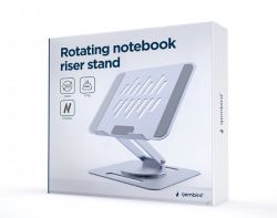 Підставка для ноутбука Підставка під ноутбук до 15.6",ругльована, обертова, алюміній Gembird NBS-DR1-01 - Картинка 4