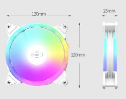 ���������� 120 mm, ARGB, Hydraulic Bearing, 4Pin PCCOOLER F3 T120 ARGB WH - �������� 6