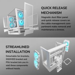 Ігровий корпус, 4*160mm, ARGB Fan Pre-installed, Type-C x1, USB3.0 x2, Audio x1 Cougar OMNY X RGB - Картинка 16