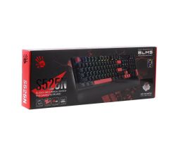 Клавіатура механічна ігрова, USB, RGB підсвічування, BLMS Red Switch, чорна Bloody S525N (Fire Black) - Картинка 6